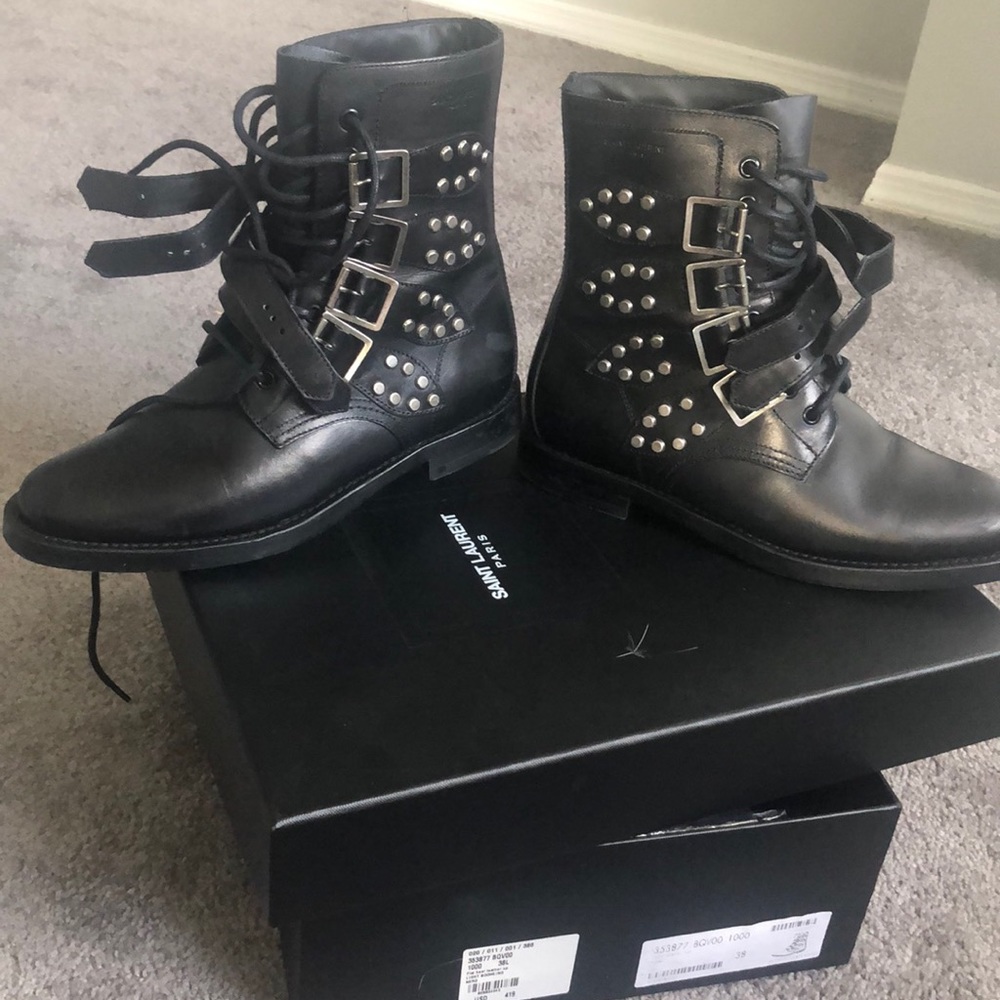 Authentic Saint Laurent combat boots